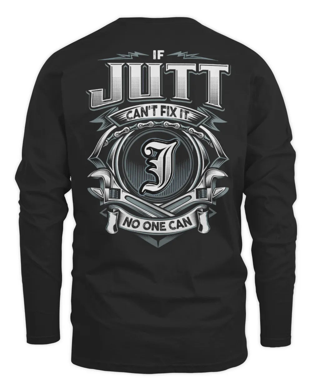 JUTT AP81-K4-626 - Personalized Ahmed Quote Apparel “If Ahmed Can't Fix It, No One Can” - Men's Long Sleeved T-Shirt - Black