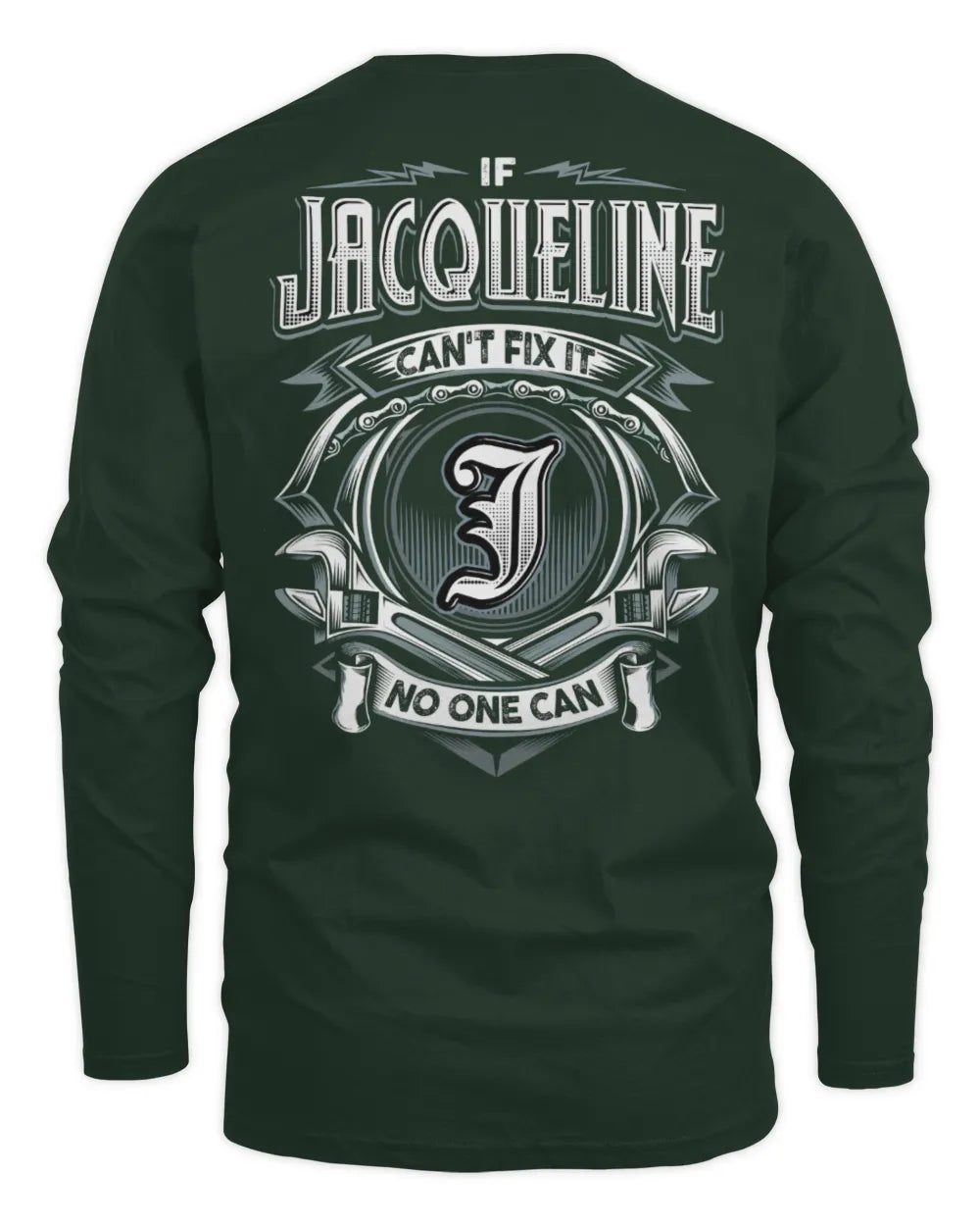 JACQUELINE AP81-K4-626 - Personalized Ahmed Quote Apparel “If Ahmed Can't Fix It, No One Can” - Men's Long Sleeved T-Shirt - Forest Green