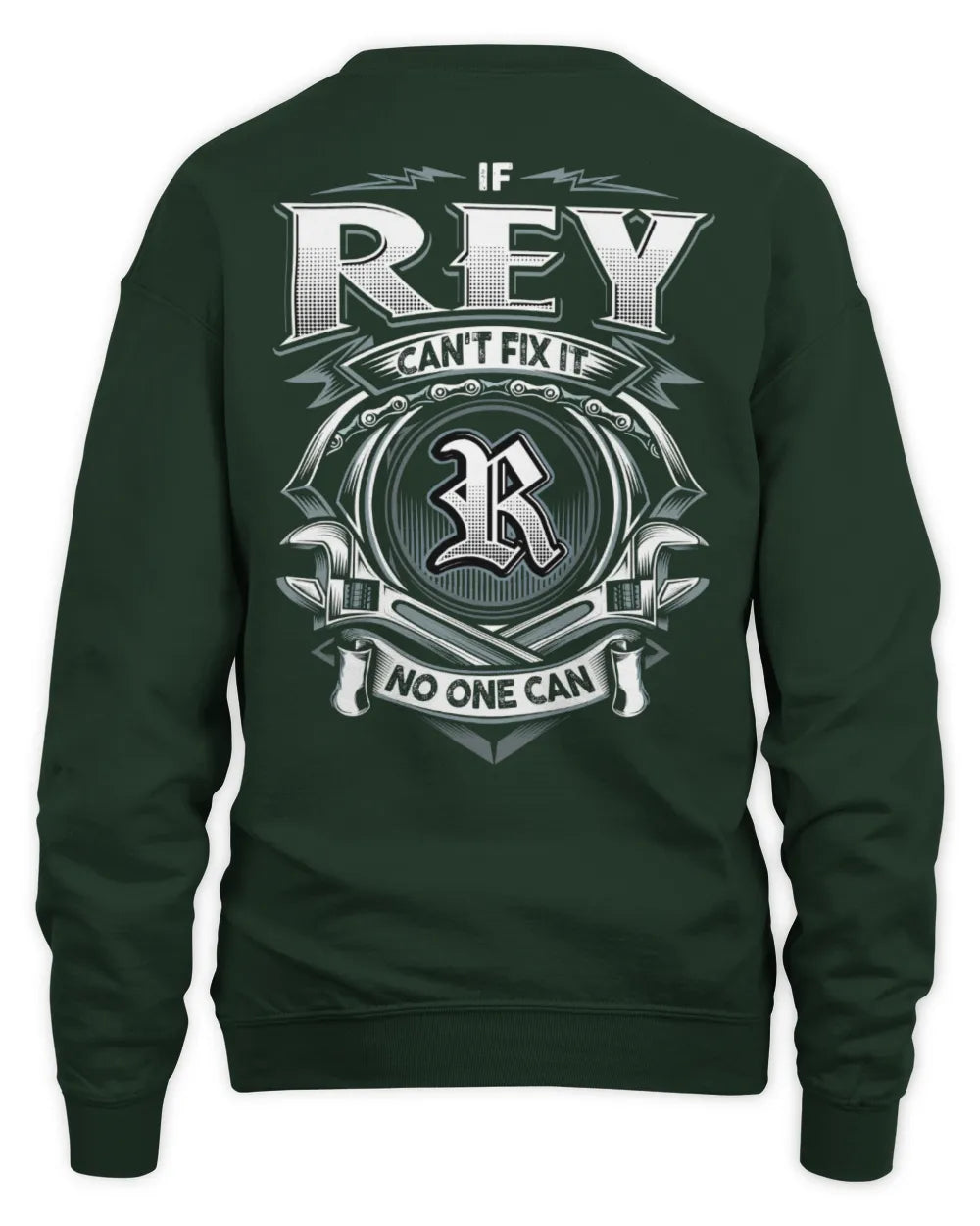 REY AP81-K4-626 - Personalized Ahmed Quote Apparel “If Ahmed Can't Fix It, No One Can” - Unisex Sweatshirt - Forest Green