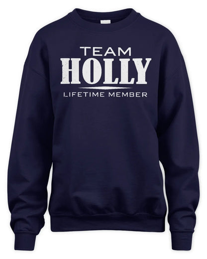 HOLLY BL62-K4-128 - Personalized “Team NAME Lifetime Member” - Unisex Sweatshirt - Navy