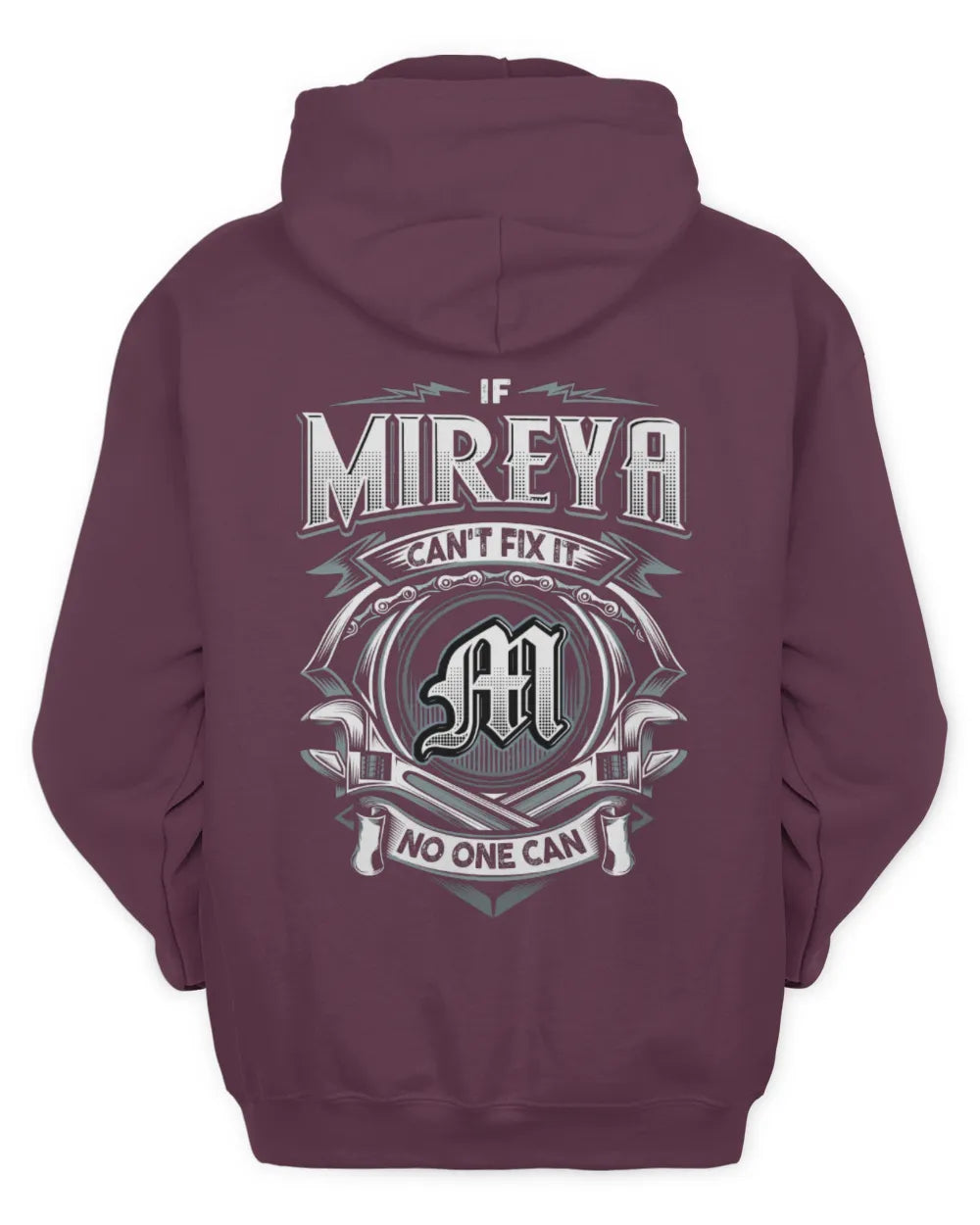 MIREYA AP81-K4-626 - Personalized Ahmed Quote Apparel “If Ahmed Can't Fix It, No One Can” - Unisex Hoodie - Maroon