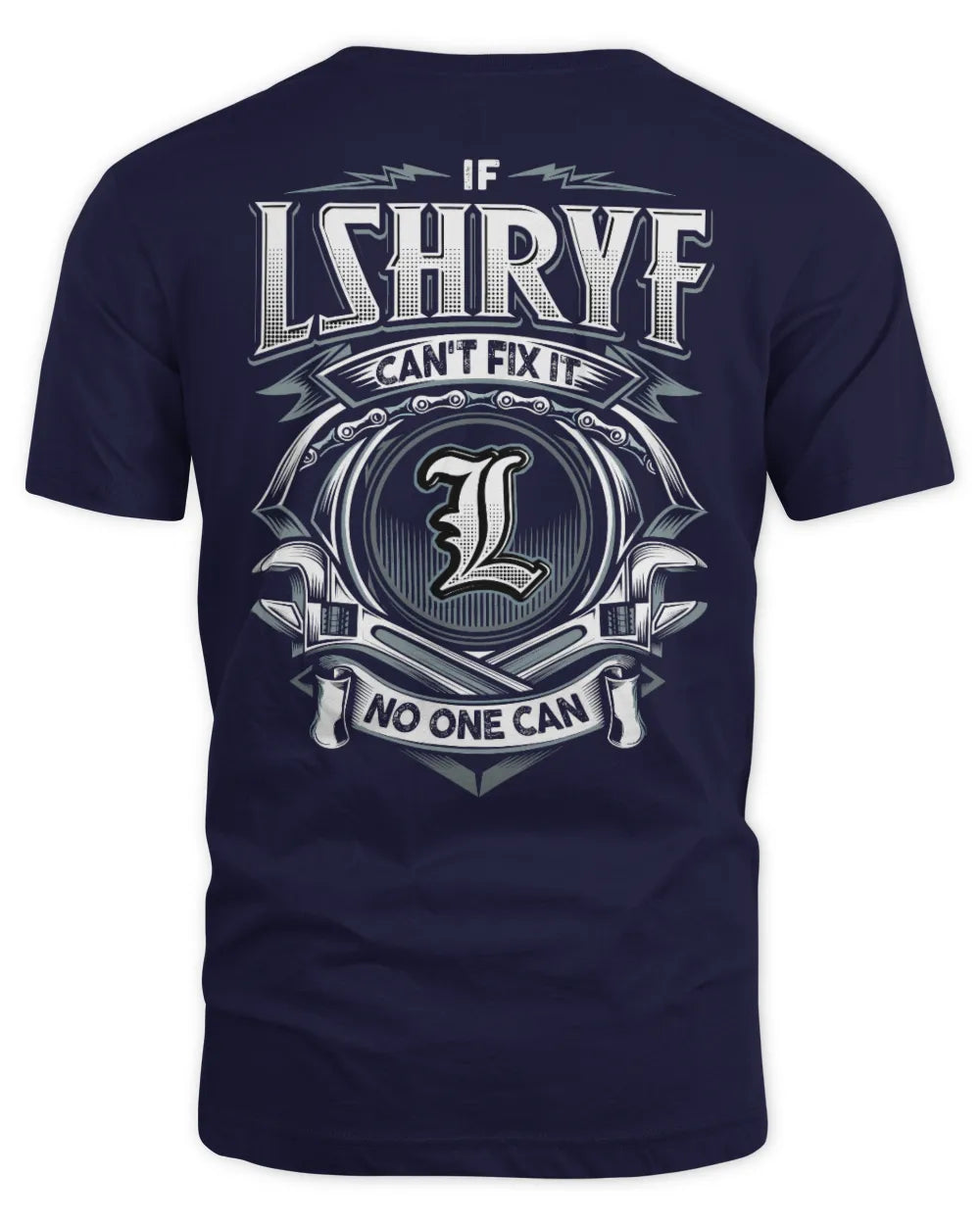 LSHRYF AP81-K4-626 - Personalized Ahmed Quote Apparel “If Ahmed Can't Fix It, No One Can” - Unisex Standard T-Shirt - Navy