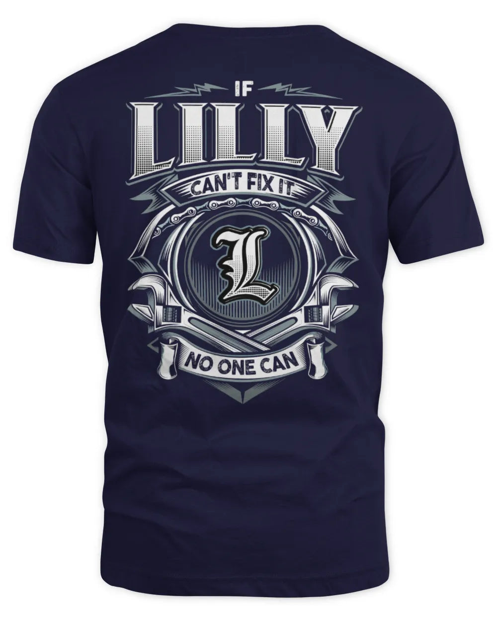 LILLY AP81-K4-626 - Personalized Ahmed Quote Apparel “If Ahmed Can't Fix It, No One Can” - Unisex Standard T-Shirt - Navy