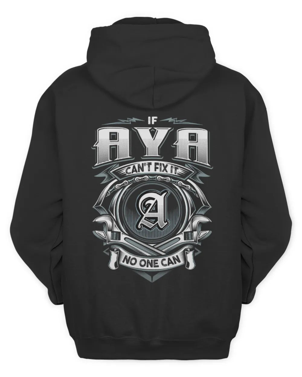 AYA AP81-K4-626 - Personalized Ahmed Quote Apparel “If Ahmed Can't Fix It, No One Can” - Unisex Hoodie - Black
