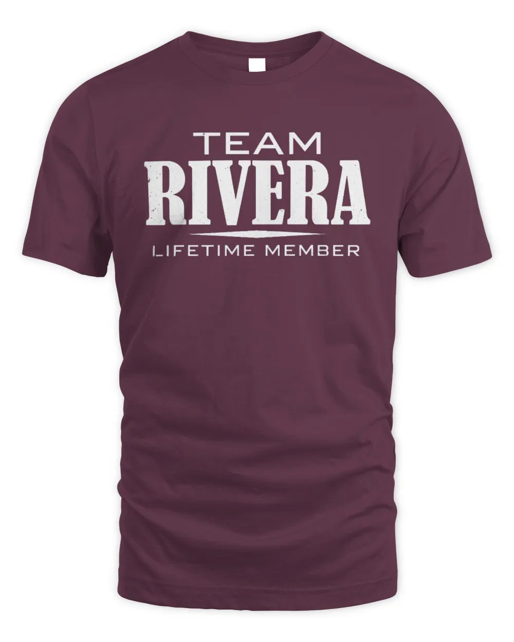 RIVERA BL62-K4-128 - Personalized “Team NAME Lifetime Member” - Unisex Standard T-Shirt - Maroon