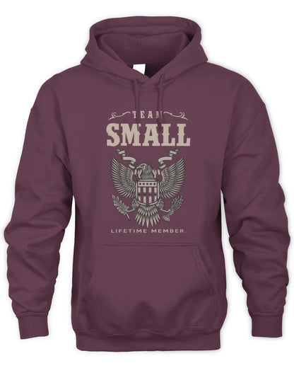 SMALL TP06-K82 – Personalized Classic Style Apparel “Team NAME Lifetime Member” - Unisex Hoodie - Maroon