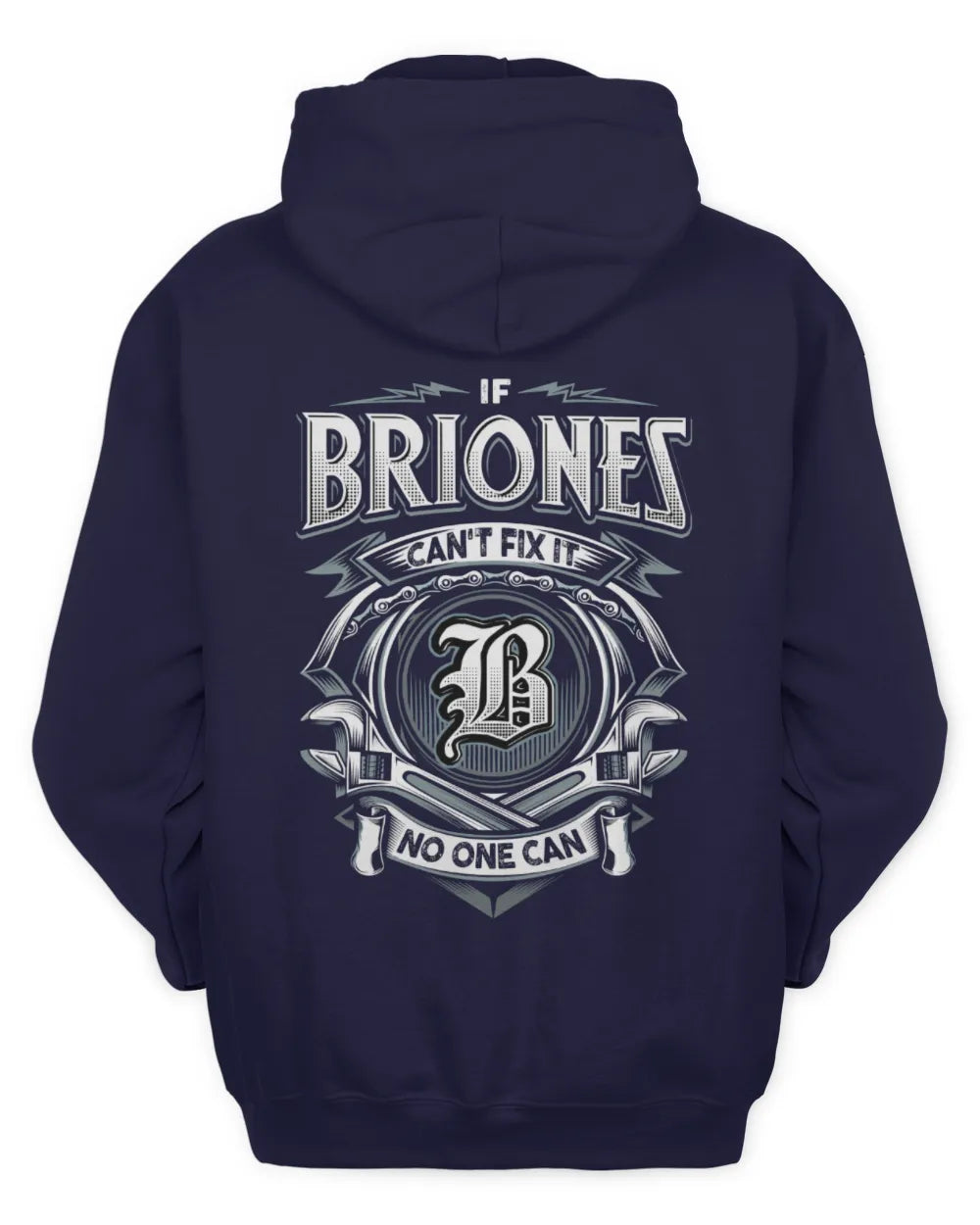 BRIONES AP81-K4-626 - Personalized Ahmed Quote Apparel “If Ahmed Can't Fix It, No One Can” - Unisex Hoodie - Navy