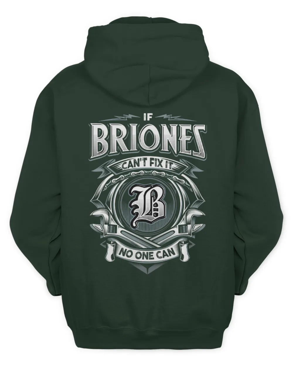 BRIONES AP81-K4-626 - Personalized Ahmed Quote Apparel “If Ahmed Can't Fix It, No One Can” - Unisex Hoodie - Forest Green