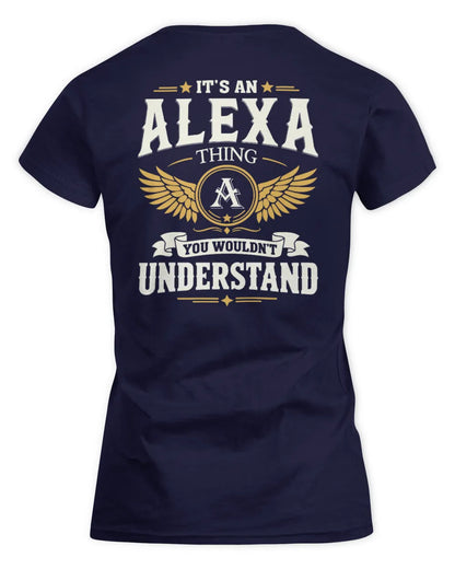 ALEXA KT06-M008 It’s a [NAME] Thing – You Wouldn’t Understand | Personalized Vintage T-Shirt - Women's Standard T-Shirt - Navy
