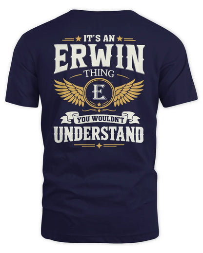 ERWIN KT06-M008 It’s a [NAME] Thing – You Wouldn’t Understand | Personalized Vintage T-Shirt - Unisex Standard T-Shirt - Navy