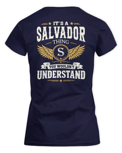 SALVADOR KT06-M008 It’s a [NAME] Thing – You Wouldn’t Understand | Personalized Vintage T-Shirt - Women's Standard T-Shirt - Navy