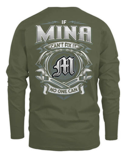 MINA AP81-K4-626 - Personalized Ahmed Quote Apparel “If Ahmed Can't Fix It, No One Can” - Men's Long Sleeved T-Shirt - Military Green