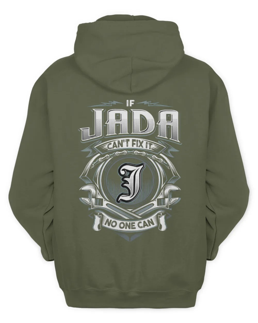 JADA AP81-K4-626 - Personalized Ahmed Quote Apparel “If Ahmed Can't Fix It, No One Can” - Unisex Hoodie - Military Green