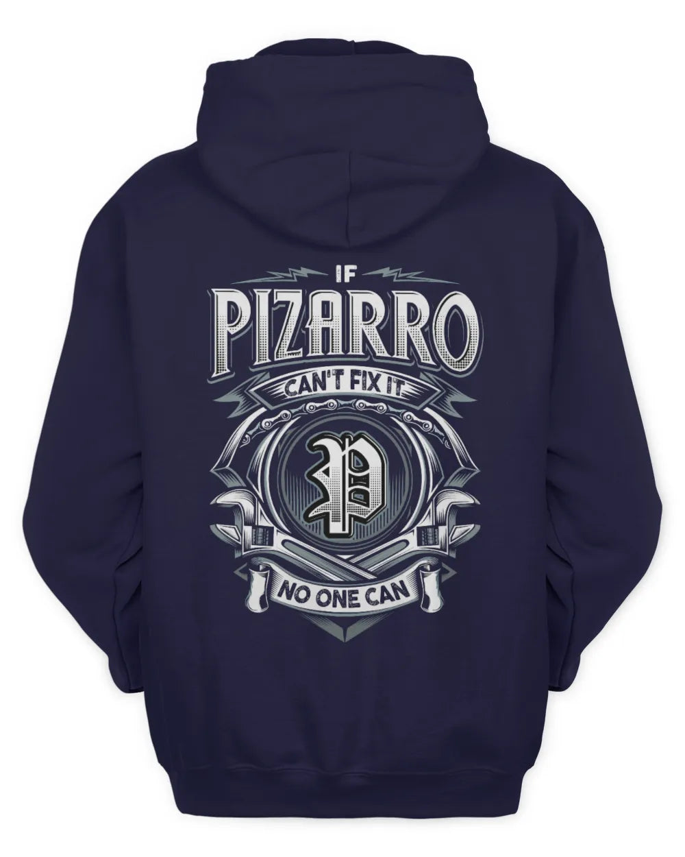 PIZARRO AP81-K4-626 - Personalized Ahmed Quote Apparel “If Ahmed Can't Fix It, No One Can” - Unisex Hoodie - Navy
