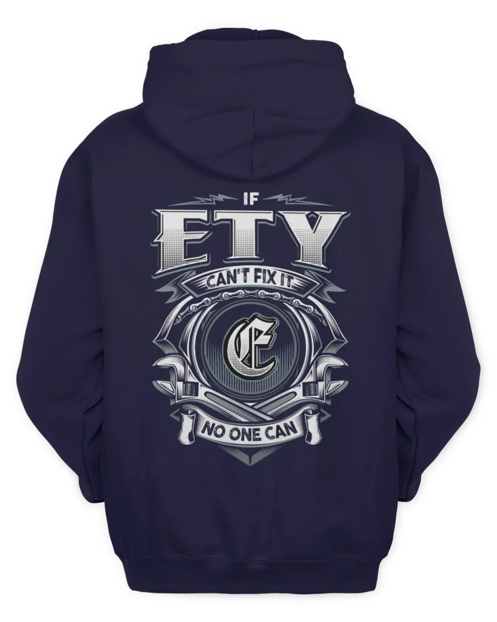 ETY AP81-K4-626 - Personalized Ahmed Quote Apparel “If Ahmed Can't Fix It, No One Can” - Unisex Hoodie - Navy