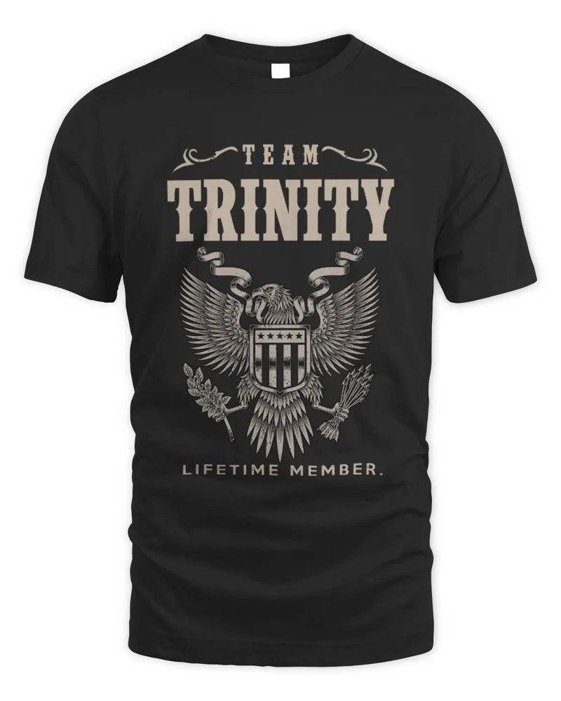 TRINITY TP06-K82 – Personalized Classic Style Apparel “Team NAME Lifetime Member” - Unisex Standard T-Shirt - Black