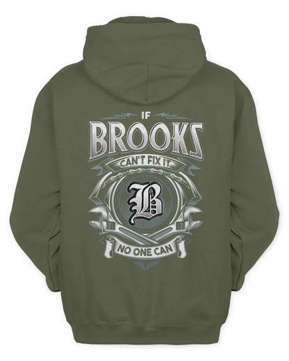 BROOKS AP81-K4-626 - Personalized Ahmed Quote Apparel “If Ahmed Can't Fix It, No One Can” - Unisex Hoodie - Military Green