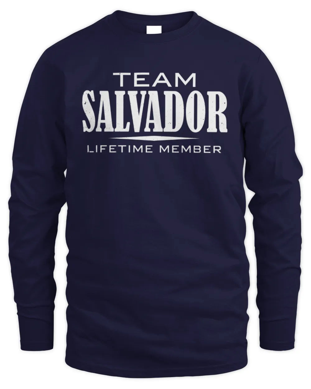 SALVADOR BL62-K4-128 - Personalized “Team NAME Lifetime Member” - Men's Long Sleeved T-Shirt - Navy