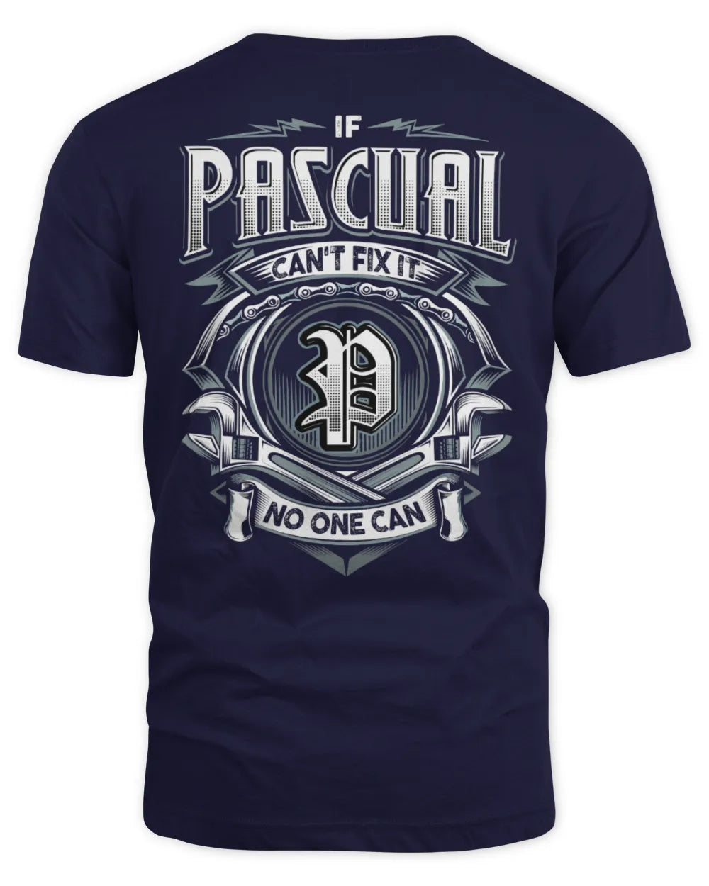 PASCUAL AP81-K4-626 - Personalized Ahmed Quote Apparel “If Ahmed Can't Fix It, No One Can” - Unisex Standard T-Shirt - Navy