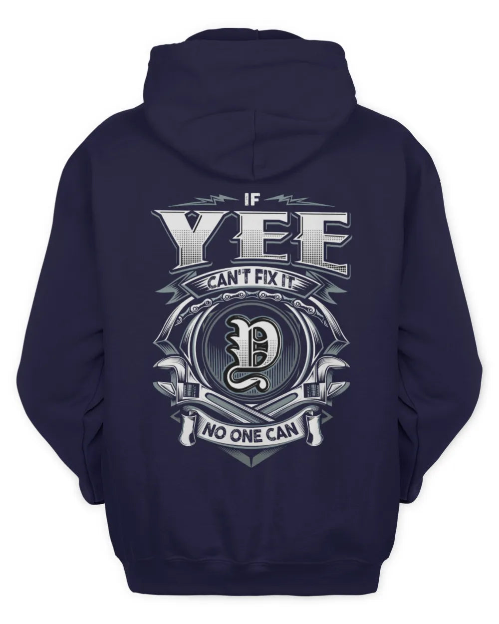 YEE AP81-K4-626 - Personalized Ahmed Quote Apparel “If Ahmed Can't Fix It, No One Can” - Unisex Hoodie - Navy