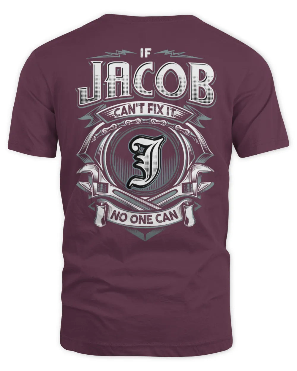 JACOB AP81-K4-626 - Personalized Ahmed Quote Apparel “If Ahmed Can't Fix It, No One Can” - Unisex Standard T-Shirt - Maroon