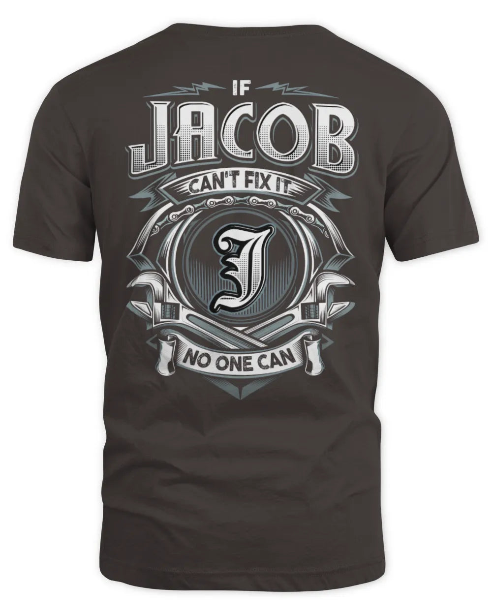 JACOB AP81-K4-626 - Personalized Ahmed Quote Apparel “If Ahmed Can't Fix It, No One Can” - Unisex Standard T-Shirt - Dark Chocolate