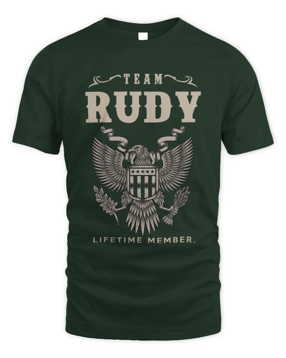 RUDY TP06-K82 – Personalized Classic Style Apparel “Team NAME Lifetime Member” - Unisex Standard T-Shirt - Forest Green
