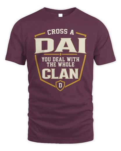 DAI NT1-K008 Cross A/An NAME, You Deal With the Whole Clan | Personalized Vintage T-Shirt - Unisex Standard T-Shirt - Maroon