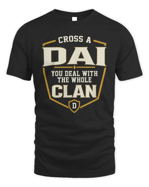 DAI NT1-K008 Cross A/An NAME, You Deal With the Whole Clan | Personalized Vintage T-Shirt - Unisex Standard T-Shirt - Black