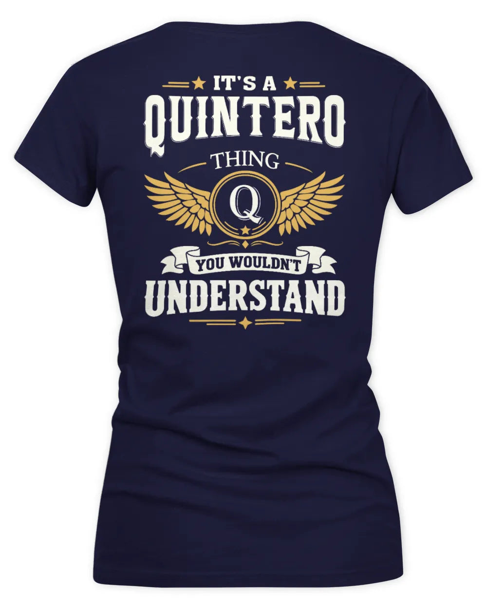 QUINTERO KT06-M008 It’s a [NAME] Thing – You Wouldn’t Understand | Personalized Vintage T-Shirt - Women's V-Neck T-Shirt - Navy