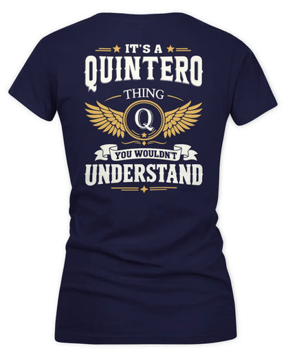 QUINTERO KT06-M008 It’s a [NAME] Thing – You Wouldn’t Understand | Personalized Vintage T-Shirt - Women's V-Neck T-Shirt - Navy
