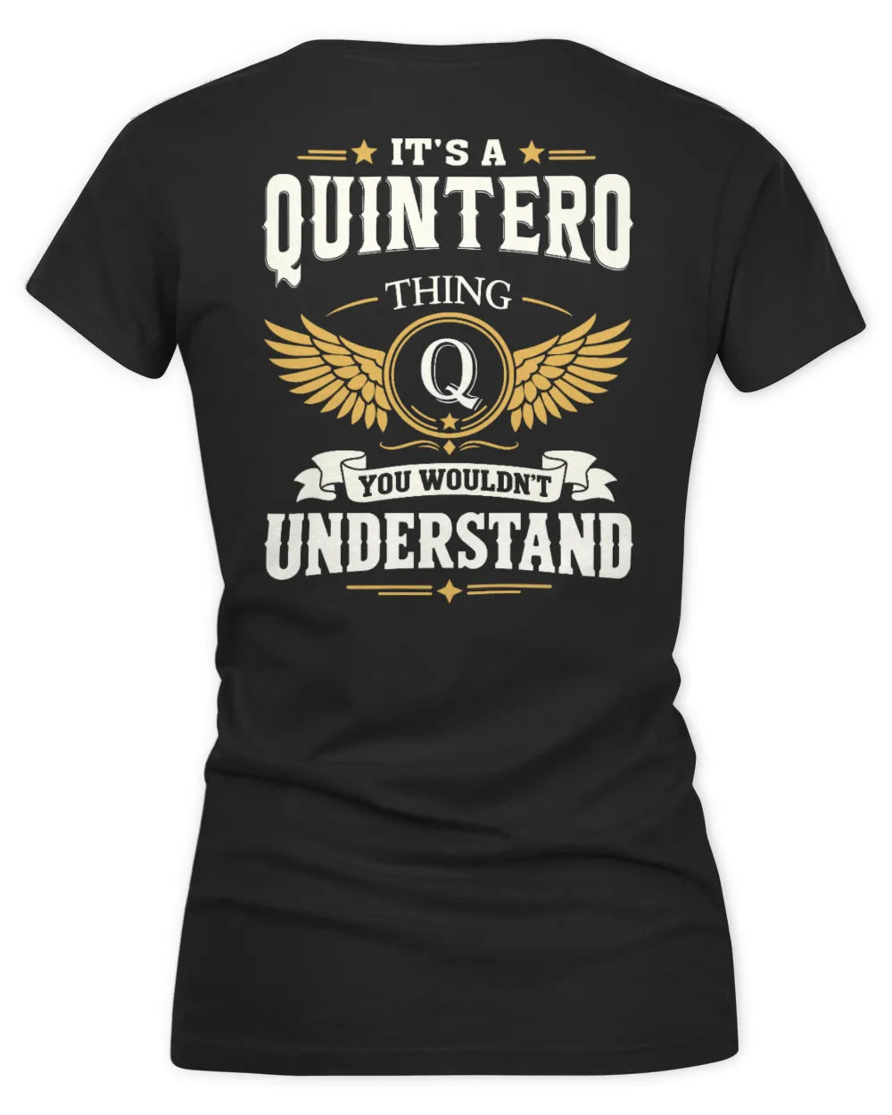 QUINTERO KT06-M008 It’s a [NAME] Thing – You Wouldn’t Understand | Personalized Vintage T-Shirt - Women's V-Neck T-Shirt - Black