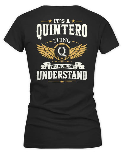 QUINTERO KT06-M008 It’s a [NAME] Thing – You Wouldn’t Understand | Personalized Vintage T-Shirt - Women's V-Neck T-Shirt - Black