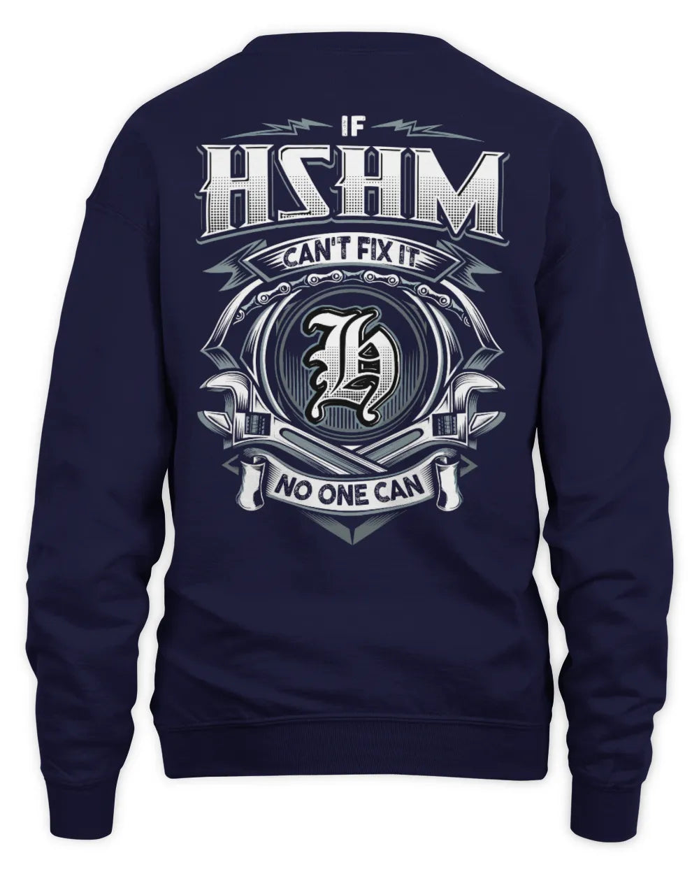 HSHM AP81-K4-626 - Personalized Ahmed Quote Apparel “If Ahmed Can't Fix It, No One Can” - Unisex Sweatshirt - Navy