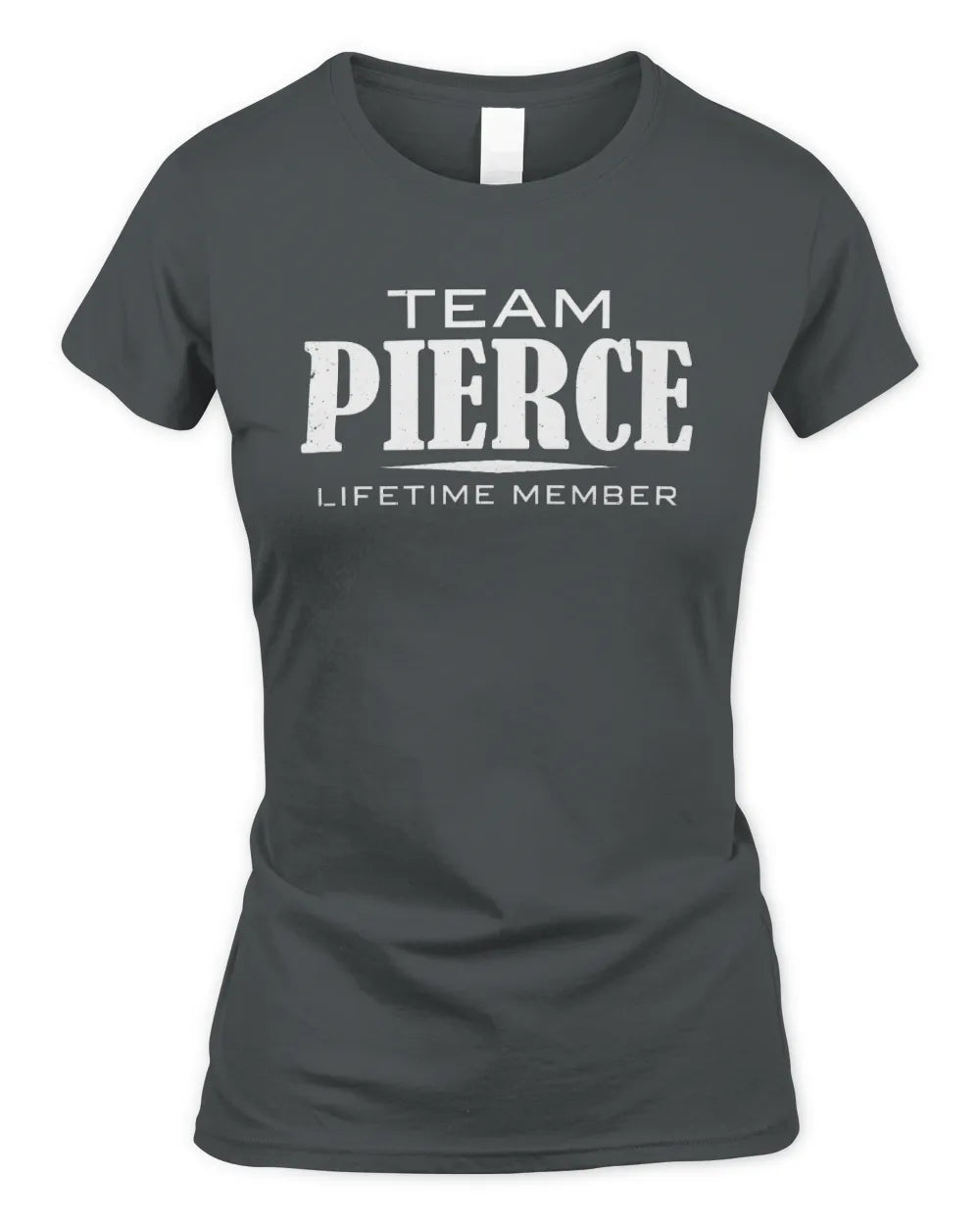 PIERCE BL62-K4-128 - Personalized “Team NAME Lifetime Member” - Women's Standard T-Shirt - Charcoal