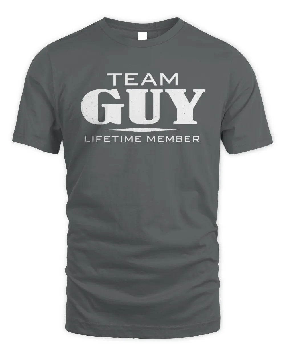 GUY BL62-K4-128 - Personalized “Team NAME Lifetime Member” - Unisex Standard T-Shirt - Charcoal