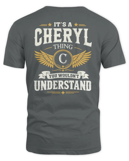 CHERYL KT06-M008 It’s a [NAME] Thing – You Wouldn’t Understand | Personalized Vintage T-Shirt - Unisex Standard T-Shirt - Charcoal
