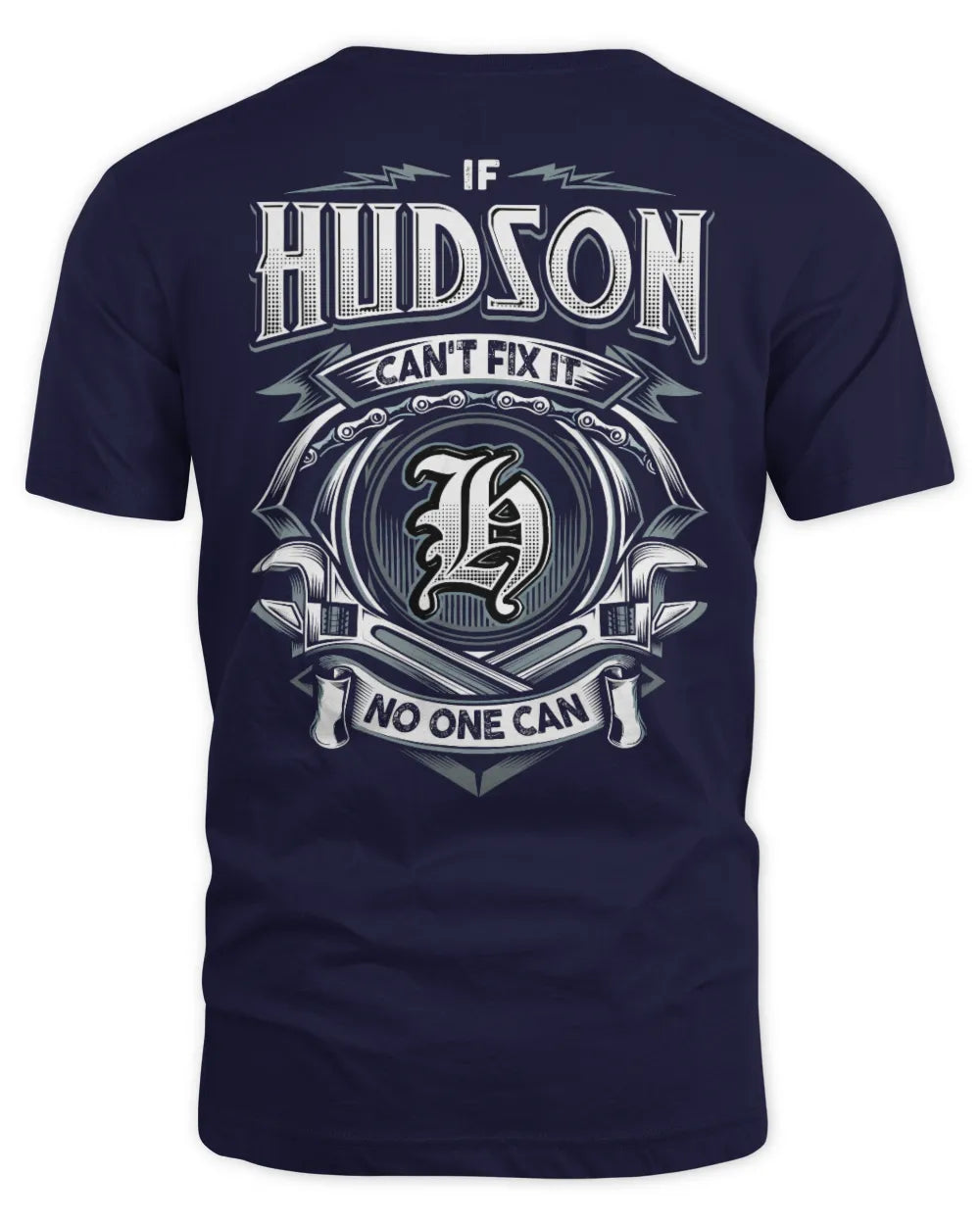 HUDSON AP81-K4-626 - Personalized Ahmed Quote Apparel “If Ahmed Can't Fix It, No One Can” - Unisex Standard T-Shirt - Navy