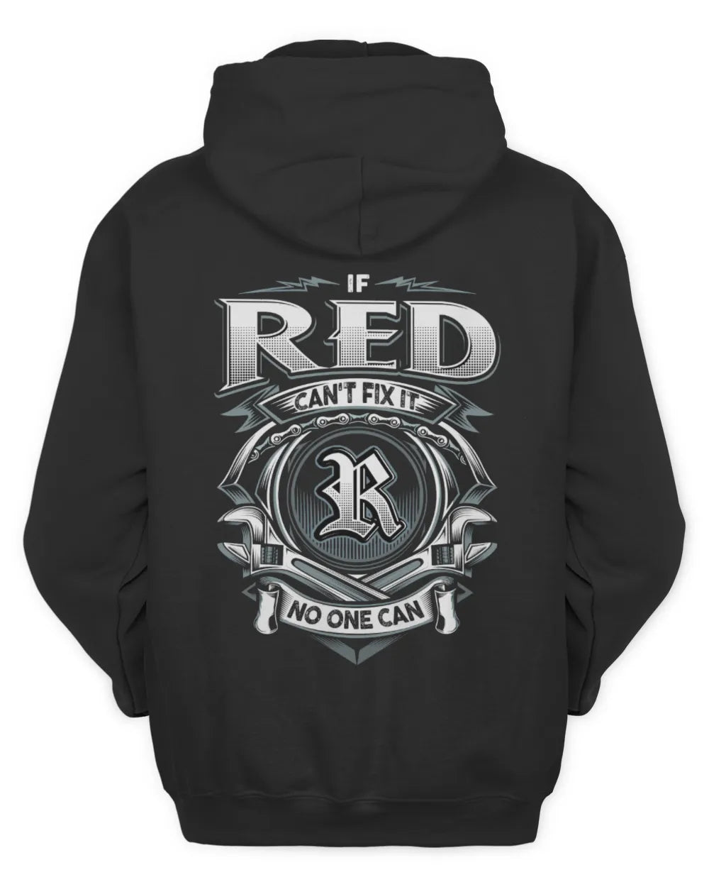 RED AP81-K4-626 - Personalized Ahmed Quote Apparel “If Ahmed Can't Fix It, No One Can” - Unisex Hoodie - Black