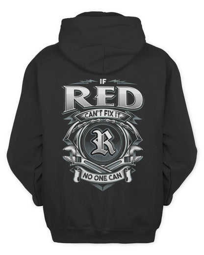 RED AP81-K4-626 - Personalized Ahmed Quote Apparel “If Ahmed Can't Fix It, No One Can” - Unisex Hoodie - Black