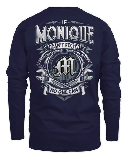 MONIQUE AP81-K4-626 - Personalized Ahmed Quote Apparel “If Ahmed Can't Fix It, No One Can” - Men's Long Sleeved T-Shirt - Navy