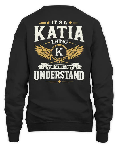 KATIA KT06-M008 It’s a [NAME] Thing – You Wouldn’t Understand | Personalized Vintage T-Shirt - Unisex Sweatshirt - Black