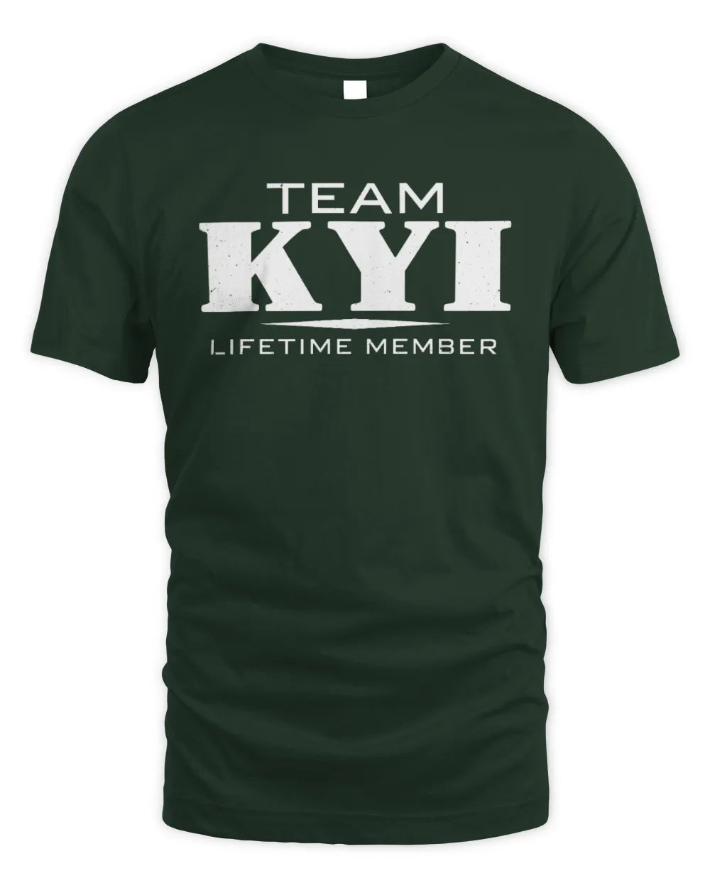 KYI BL62-K4-128 - Personalized “Team NAME Lifetime Member” - Unisex Standard T-Shirt - Forest Green