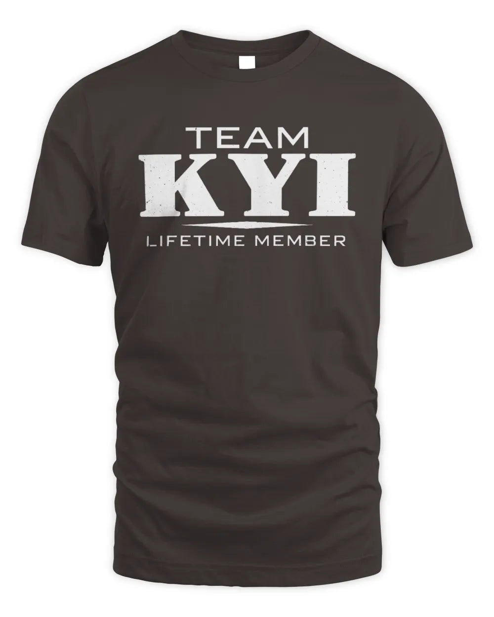 KYI BL62-K4-128 - Personalized “Team NAME Lifetime Member” - Unisex Standard T-Shirt - Dark Chocolate