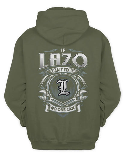 LAZO AP81-K4-626 - Personalized Ahmed Quote Apparel “If Ahmed Can't Fix It, No One Can” - Unisex Hoodie - Military Green