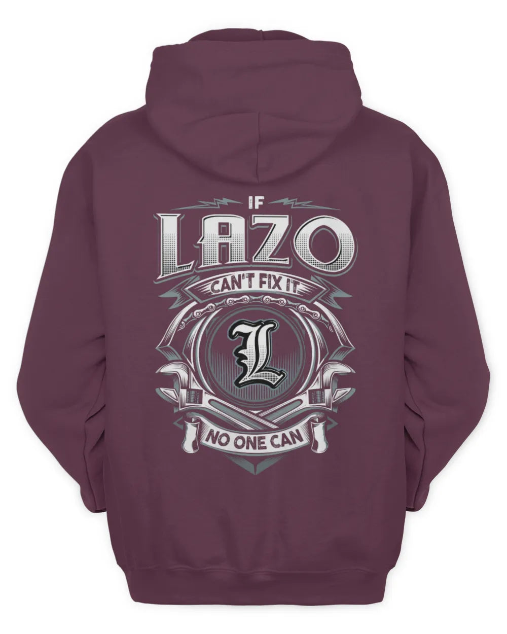 LAZO AP81-K4-626 - Personalized Ahmed Quote Apparel “If Ahmed Can't Fix It, No One Can” - Unisex Hoodie - Maroon
