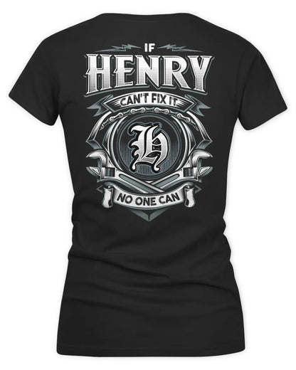 HENRY AP81-K4-626 - Personalized Ahmed Quote Apparel “If Ahmed Can't Fix It, No One Can” - Women's V-Neck T-Shirt - Black