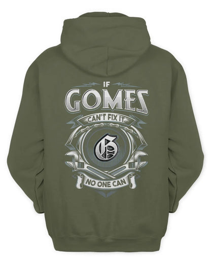 GOMES AP81-K4-626 - Personalized Ahmed Quote Apparel “If Ahmed Can't Fix It, No One Can” - Unisex Hoodie - Military Green