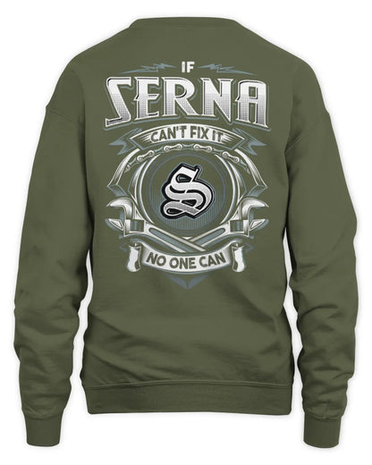SERNA AP81-K4-626 - Personalized Ahmed Quote Apparel “If Ahmed Can't Fix It, No One Can” - Unisex Sweatshirt - Military Green