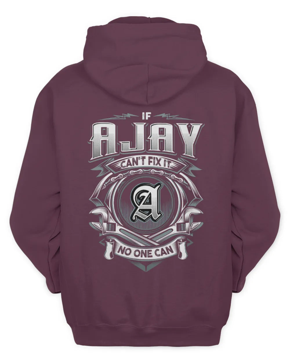 AJAY AP81-K4-626 - Personalized Ahmed Quote Apparel “If Ahmed Can't Fix It, No One Can” - Unisex Hoodie - Maroon
